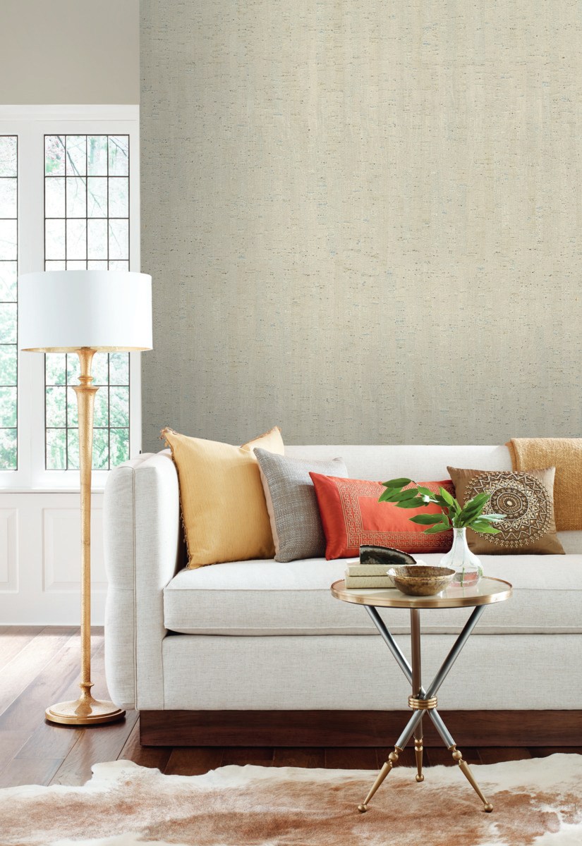 Обои Ronald Redding Handcrafted Naturals Plain Bamboo LC7143 фото в интерьере